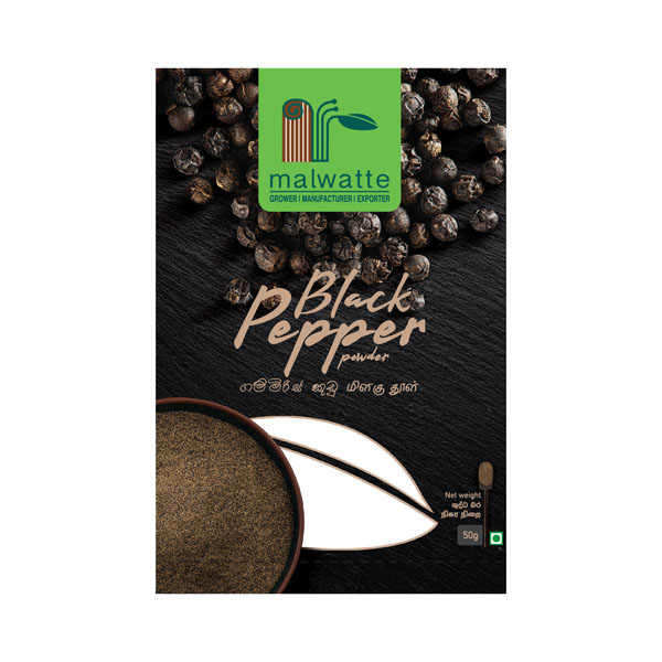 MALWATTE BLACK PEPPER POWDER 50G - Grocery - in Sri Lanka
